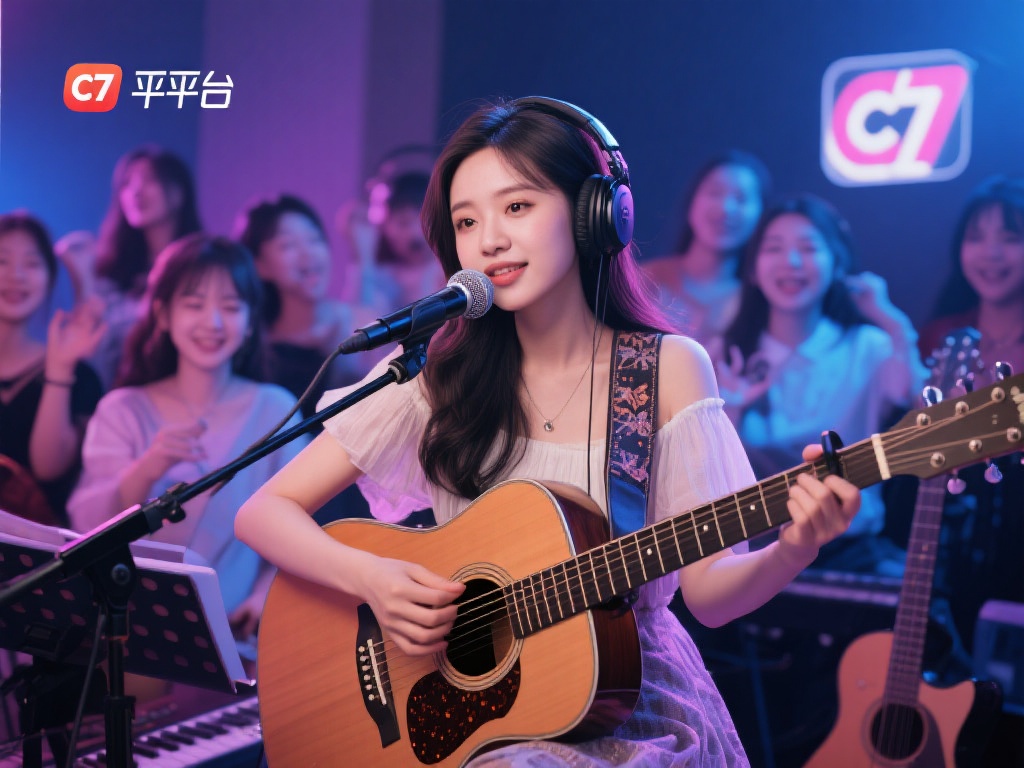 例如，某位在c7娱乐平台走红的音乐主播，最初只是简
