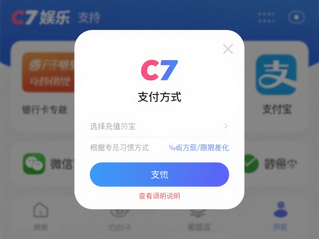 选择支付方式
c7娱乐支持多种充值方式，包括银行